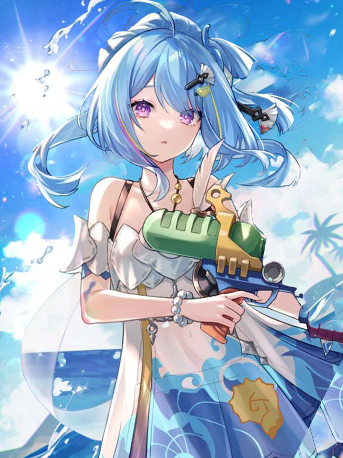 アニメ風手描き水着イラスト 手描きイラスト、水着女性集合 版権